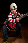 Séance de photo "guitare" pour la carte d'anniversaire de Guy
