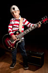 Séance de photo "guitare" pour la carte d'anniversaire de Guy
